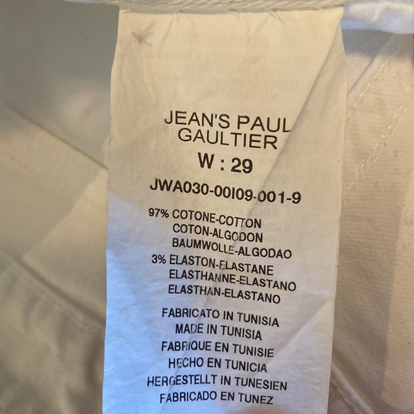 Jean Paul Gaultier white jeans size 29 but fit’s smaller, more like 26-27. - Picture 5 of 5
